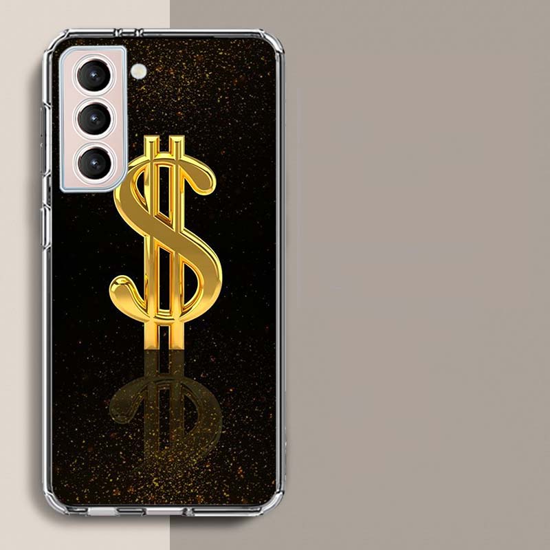 Чехол для телефона 'Мир валюты доллара США' для Samsung Galaxy S25 Edge S24 S23 FE S21 S20 S10 Plus S22 S26 Ultra Прозрачный Чехол