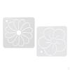 2 Pieces Square Acrylic Quilt Template Stencils for Embroidery Patchwork Sewing Craft