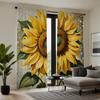 2 шт. HD солнце и подсолнух декоративная занавеска Желтая цифровая печать занавеска украшение дома стиль украшение гостиная спальня