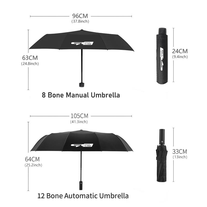 Car 12 Bone Fashion Folding Windproof Rainy UV Sunny Umbrella For KIA K5 K2 Optima Soul Spectra Niro Cadenza Sephia Carens BO2