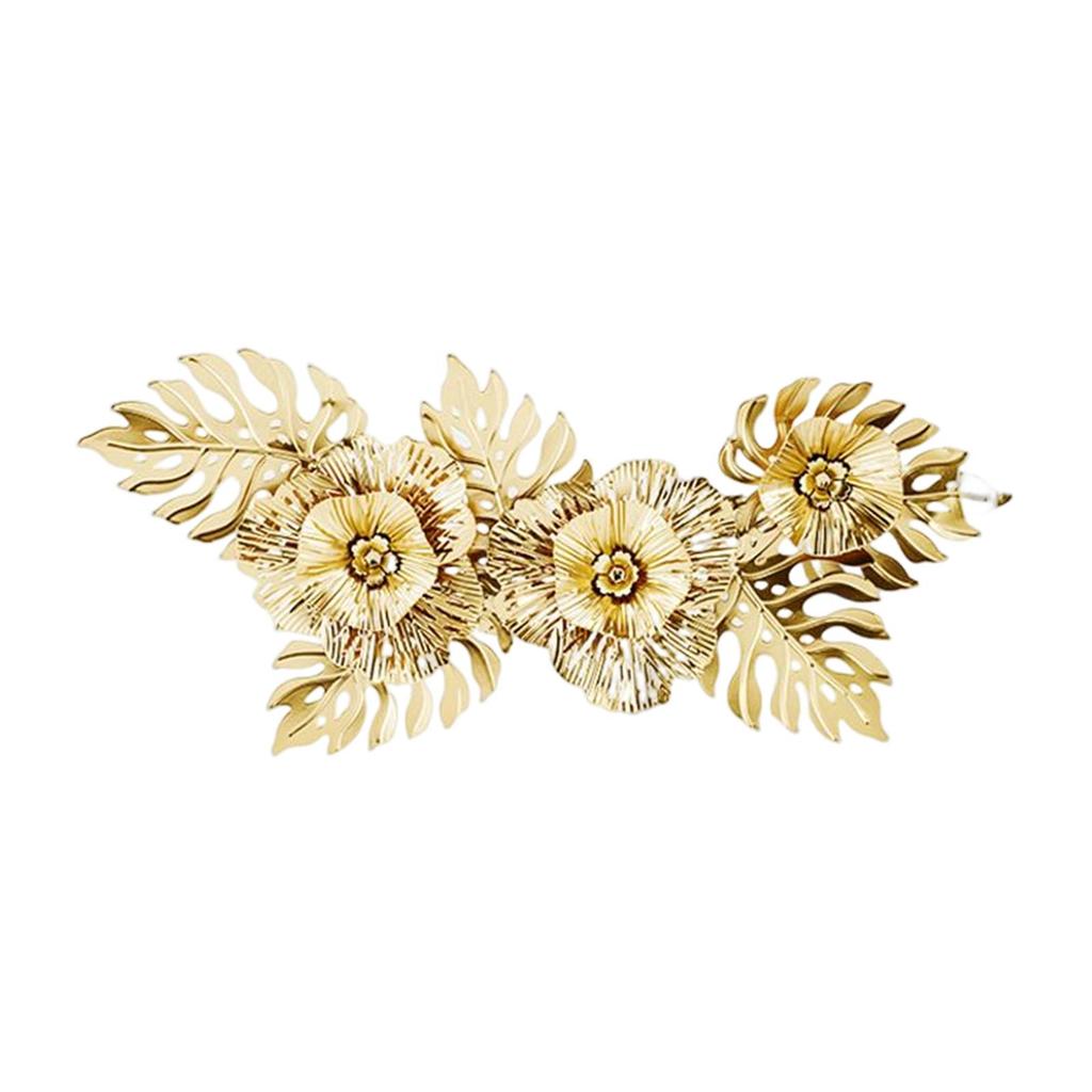 Elegant Floral Metal Wall Art, Handcrafted Iron Sculpture for Home Decor