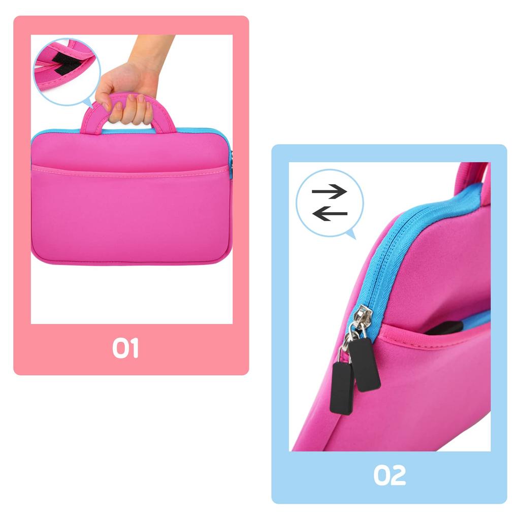 Tablet Case for Elementary School Fits Inch Chromebook Peripheral Compatible with iPad 2022 iPad Air iPad iPad Pro Fire HD and Surface Pink Students,