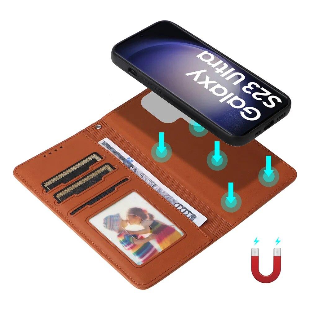 Съемный чехол-кошелек 2 в 1 для Galaxy S23 S24 S22 Ultra S21 FE A14 A24 A34 A54 A13 A33 A53 A12 A32 A52, противоударный кожаный чехол-книжка с магнитной застежкой