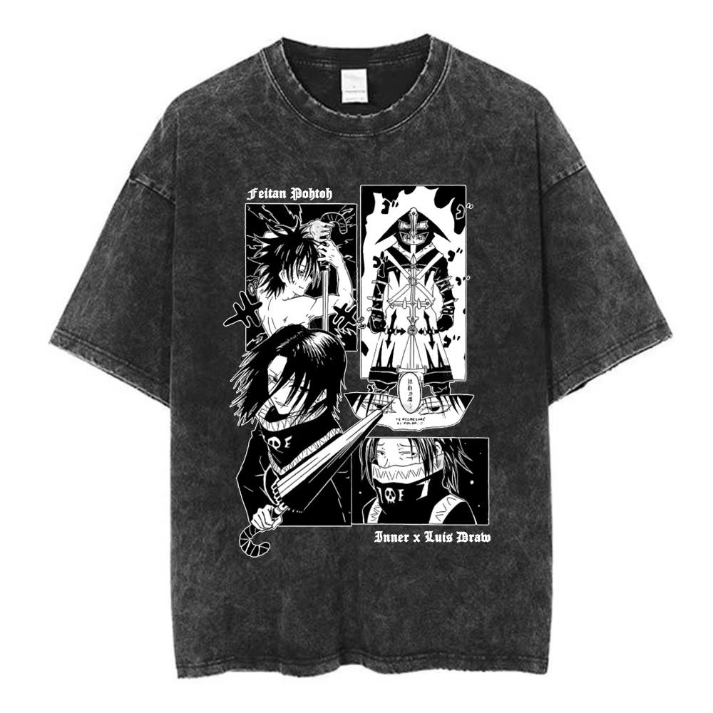 Anime Hunter X Hunter Chrollo Lucilfer Logo Printed Tshirt Men Manga  Cotton Tee Casual Vintage T Shirt Harajuku Male Tops
