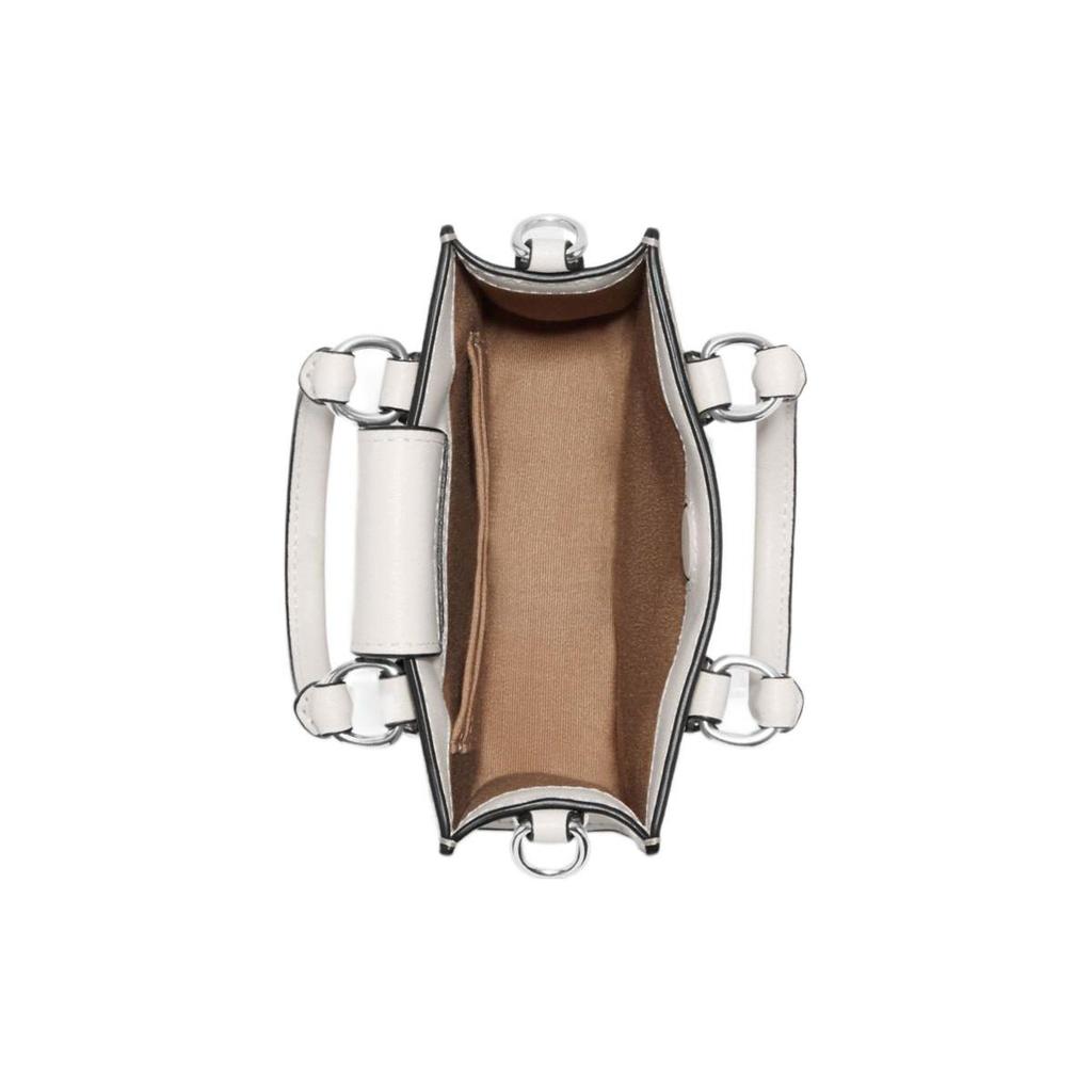 Coach Тканевая сумка-тоут с кожаной отделкой N/S, Сумка для покупок, Сумка через плечо, Мини-сумка Женская Коричневая CJ494-SIGHA