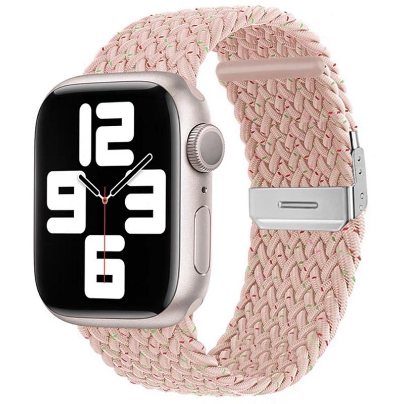 Nylon Fabric Band for Apple Watch Series 8 7 6 SE 5 4 3 38 40mm 42mm 44mm 41MM 45MM 49 Ultra Braided Solo Loop Strap for Iwatch