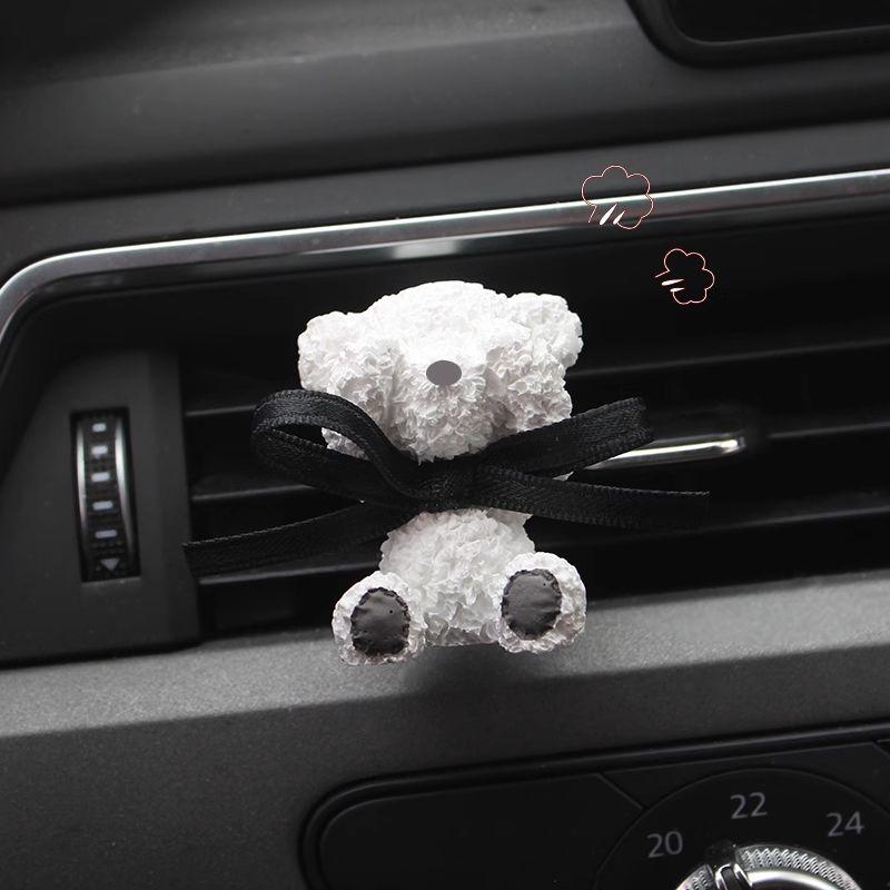 Cute Teddy Bear Bows Bear Car Aromatherapy Air Conditioner Air Outlet Decoration Creative Car Perfume Fragrant Stone