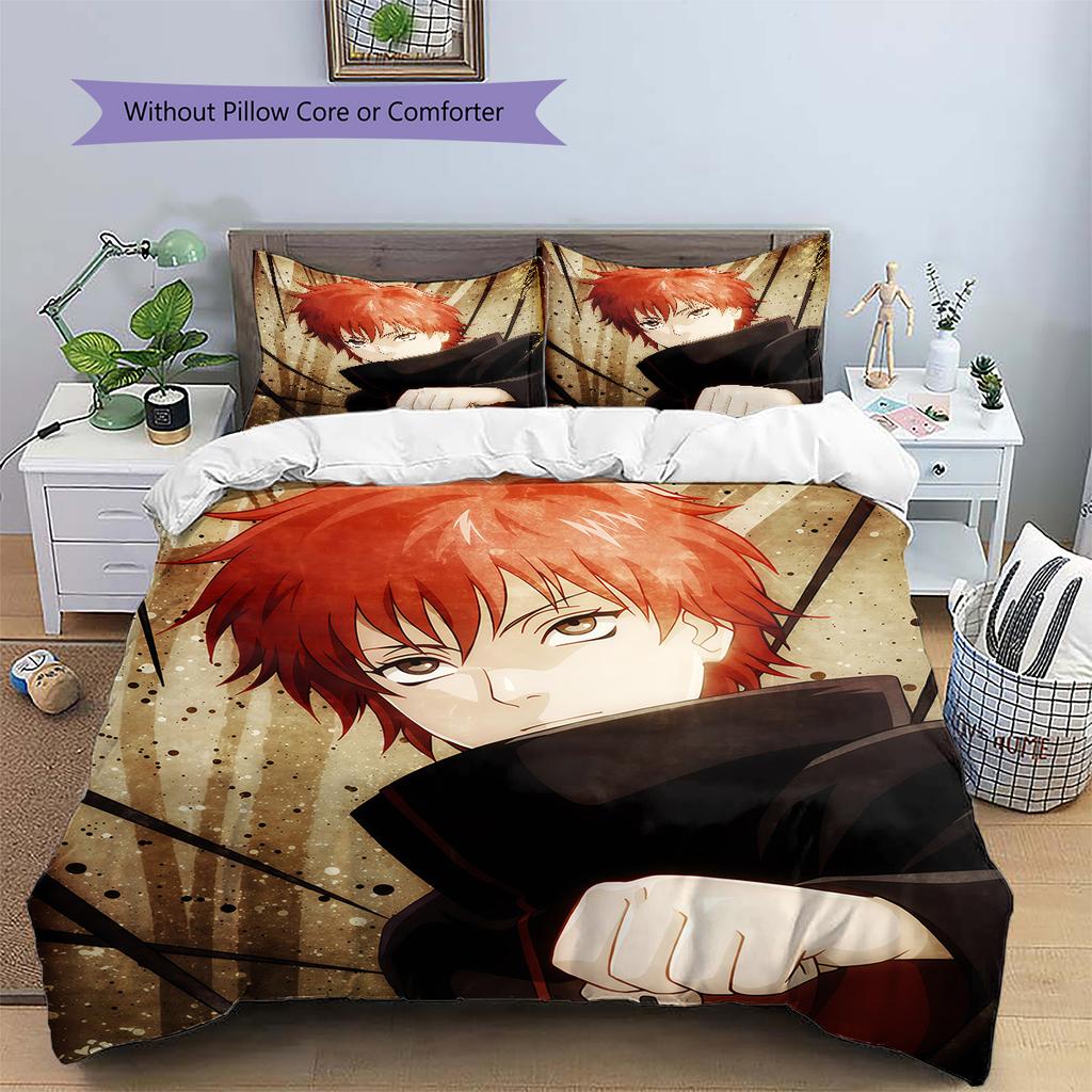 Sasori Akatsuki Robe Pattern Bedding Quilt Set Home Decoration Gift (1 * duvet cover + 2 * pillowcase without core)