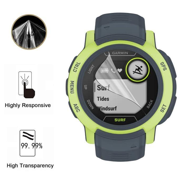 Защитная пленка для Garmin Instinct 2 Surf Edition - 45 мм [Набор 6 шт.] Ультратонкая прочная защитная пластиковая пленка Phonillico