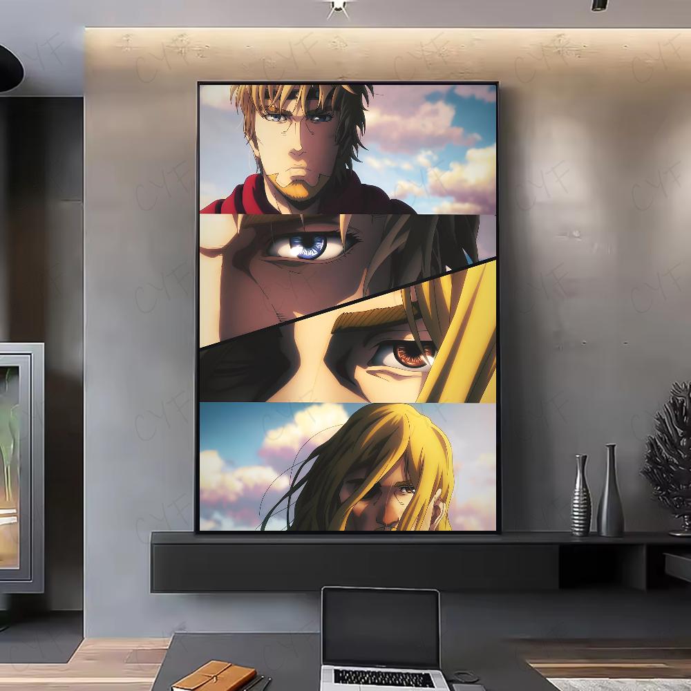 Vinland Saga Аниме Манга Плакат HD Искусство Наклейка Стена Водонепроницаемый Дом Гостиная Спальня Бар Эстетическое Украшение