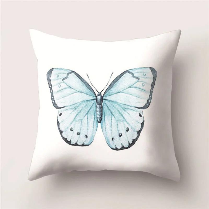 Colorful Butterfly Print Pillowcase Car Ornaments Office Living Room Home Pillowcase