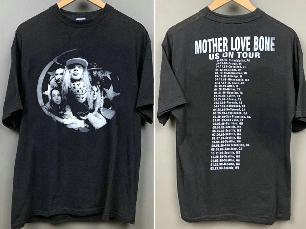 Футболка Mother Love Bone Футболка Mother Love Bone Тур по США Черная футболка S-5XL VN5204 Унисекс футболка