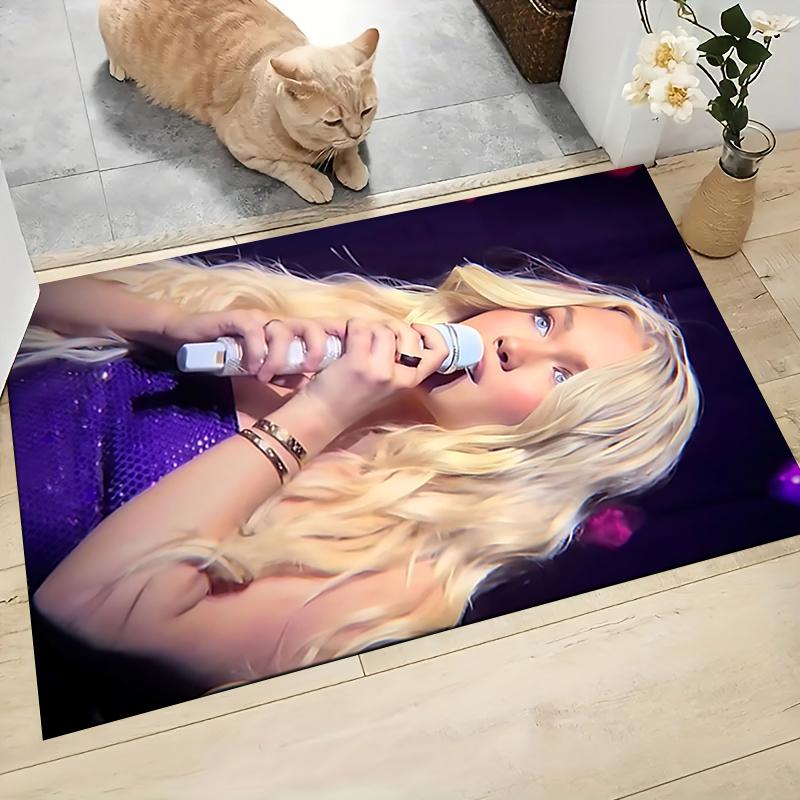 Golden Hair Singer Performance Carpet Rug Soft Washable Antislip Home Living Room Sofa Mats Personalized Christmas Rug