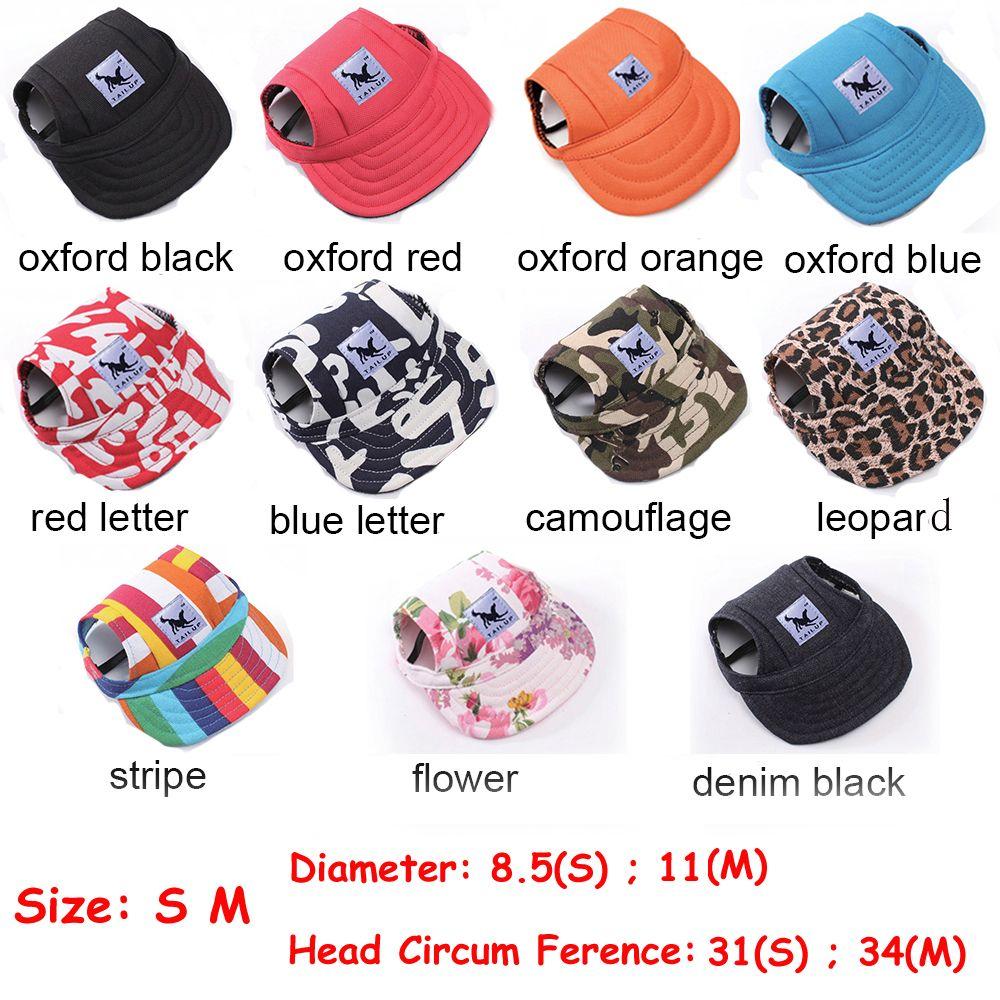 Adjustable Puppy Supply Summer TAILUP Dog Sun Hat Baseball Cap Cotton Canvas Pet