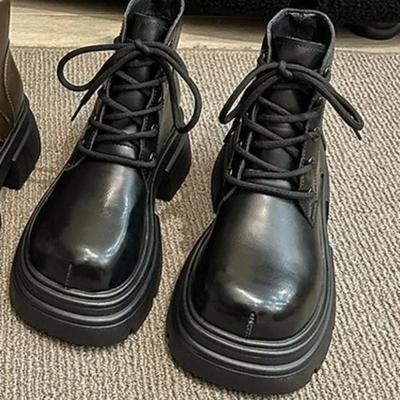 Новогодние женские осенне-зимние и осенние сапоги Женская обувь Толстая подошва Короткие сапоги Женские сапоги 35-40