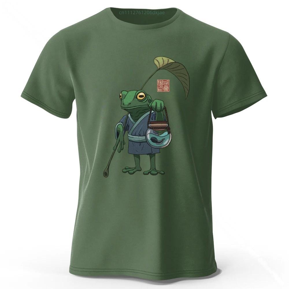Summer Creative New Frog Pure Cotton Short Sleeved Menswomens Daily Street Casual Trend Tshirt Y2K Large Loose Top