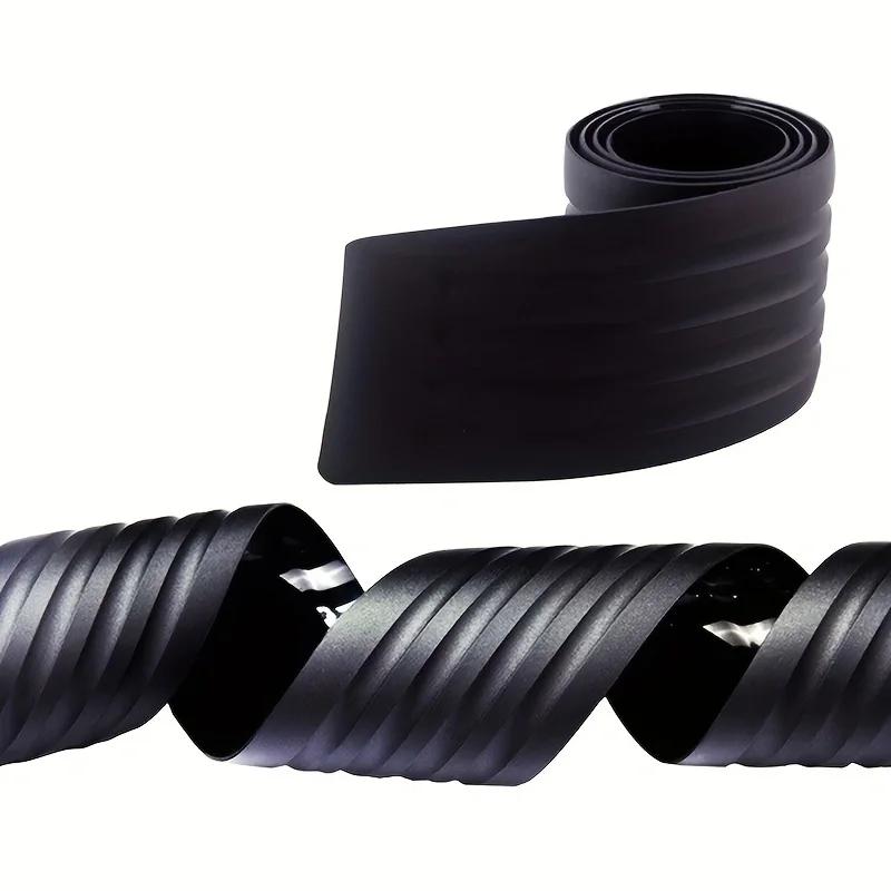 Универсальная защита порога двери багажника автомобиля, резиновая наклейка, защита заднего бампера автомобиля от царапин, черная планка 90см/35.4дюйма