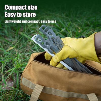 6 шт. 20/35 см колышек для палатки для кемпинга из прочной нержавеющей стали, многофункциональный навес для сада и двора, ветрозащитный колышек для земли, металлический колышек для палатки