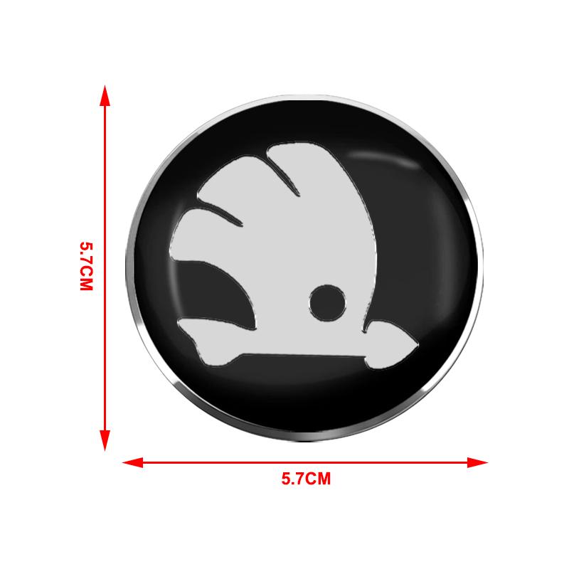WMTY7 4pcs 56mm Car Emblem Wheel Hub Caps Center Cover Sticker Decoration For Skoda Octavia Superb Rapid Kodiaq Karoq Fabia Roomster
