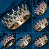 Rhinestone Queen Crown Costume Birthday Party Prom Headband Fashion Luxury Round Crown Women