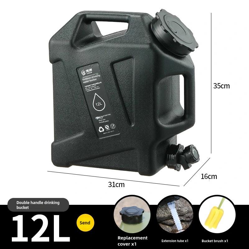 Кемпинговое ведро для воды большой емкости, портативная канистра для питьевой воды с краном, герметичная, для путешествий на открытом воздухе, вождения, походов