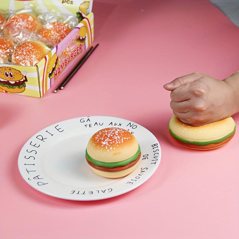 Simulation Hamburger Decompression Stress Relief Taba Squishy Toys Super Soft Pinching Cookies Fidget Toy For Anxiety Relaxation