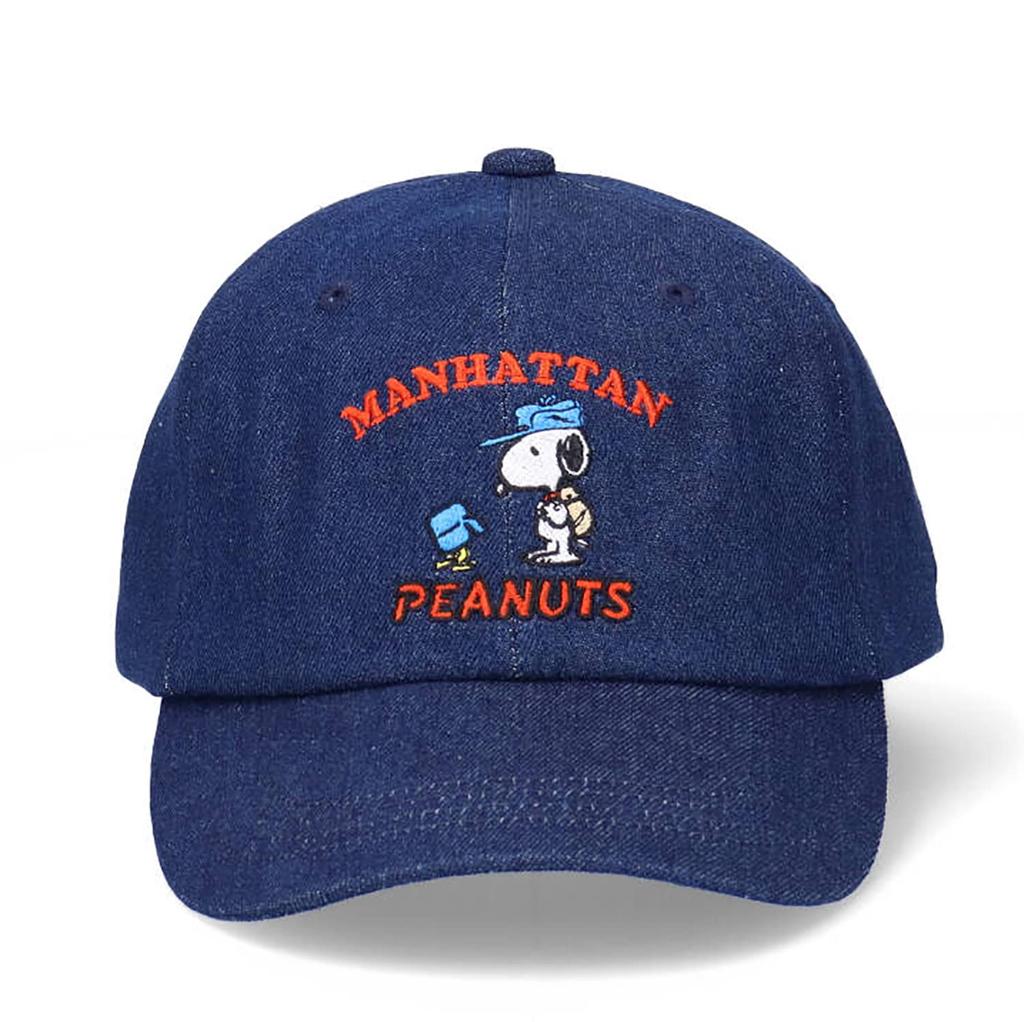X PEANUTS Collaboration Denim Cap Hat Snoopy DENIM CAP [Manhattan Portage] (071 Navy)