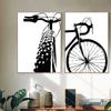 Творческое искусство Велоспорт Черный велосипед Картина на холсте Настенные картины Велосипедные принты и постеры Подарок Детская комната Домашний декор Без рамки