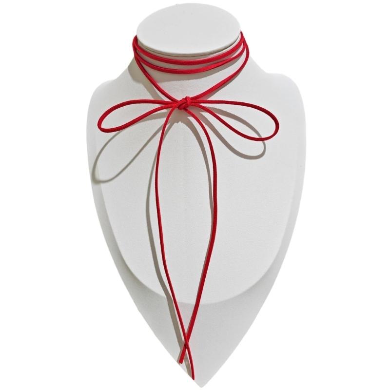 Элегантное длинное ожерелье-чокер, стильная цепочка на шею с подвеской в виде банта, аксессуар для модных женщин