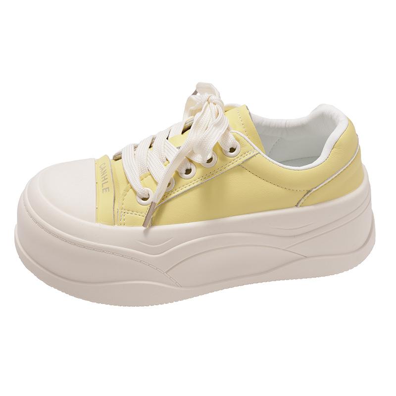 Классические корейские маленькие белые туфли, женская обувь, весна 2025, новые повседневные туфли с большой головой, нежные и универсальные повседневные туфли для пляжа