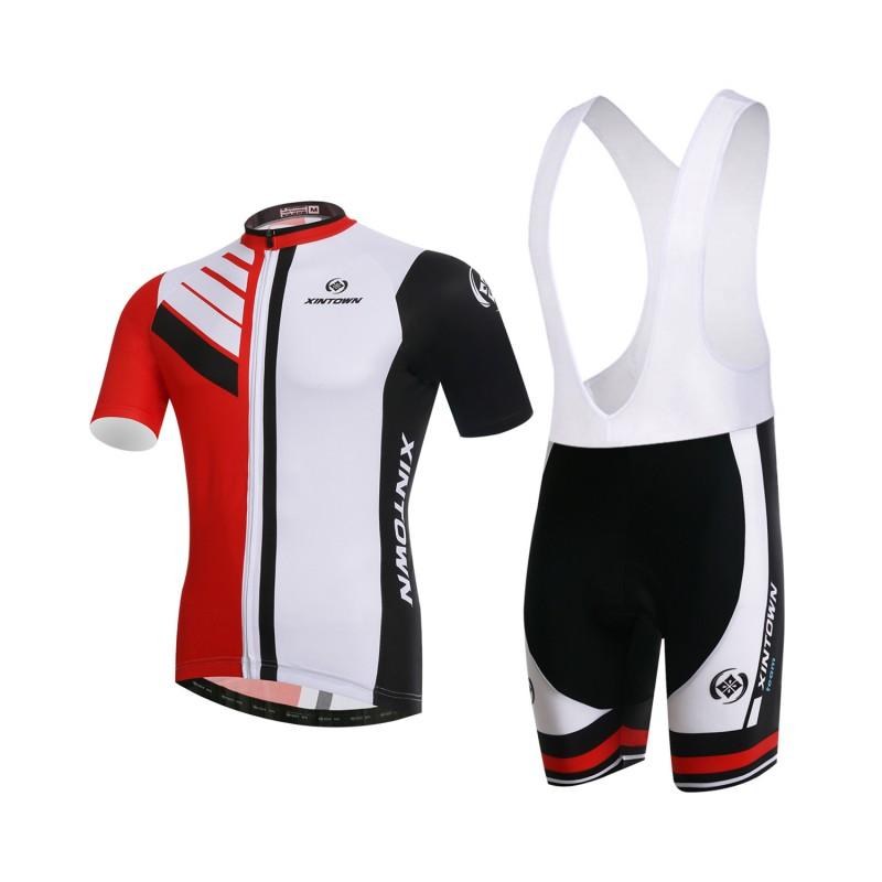 Men Women Cycling Jersey Bib Shorts Set Breathable Quick-Dry Bike Riding Outfit