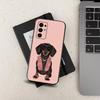D-Dachshund S-Sausage Dog  Phone For Samsung Galaxy A53,31,52,72,41,22,73,32,71,Note,J7,8,9,5G Soft Black Silicone Case