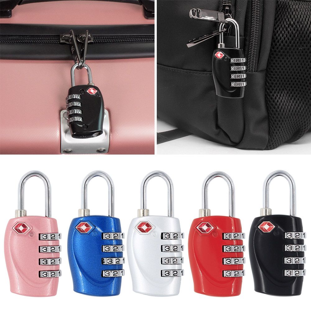 Luggage Anti-Thef 4 Digit Password Lock TSA Customs Code Lock Padlock Smart Combination Lock