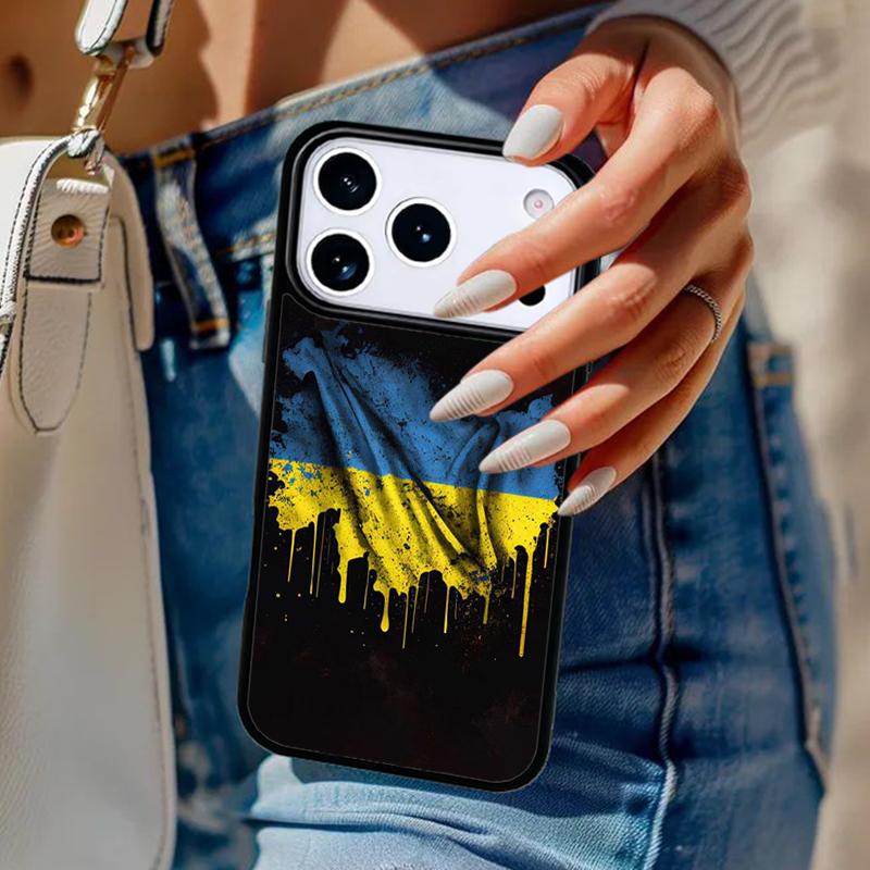 Мягкий чехол для телефона с флагом Украины Для iPhone 17 Air 14 15 13 12 Max Чехол Для Apple 16e 11 Pro Max Plus Coque