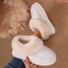 Fashion Sequins Decor Platform Snow Boots Women Fashion Keep Warm Faux Fur Winter Boots Woman Shiny Fuffly Furry Ankle Boots Ladies 42