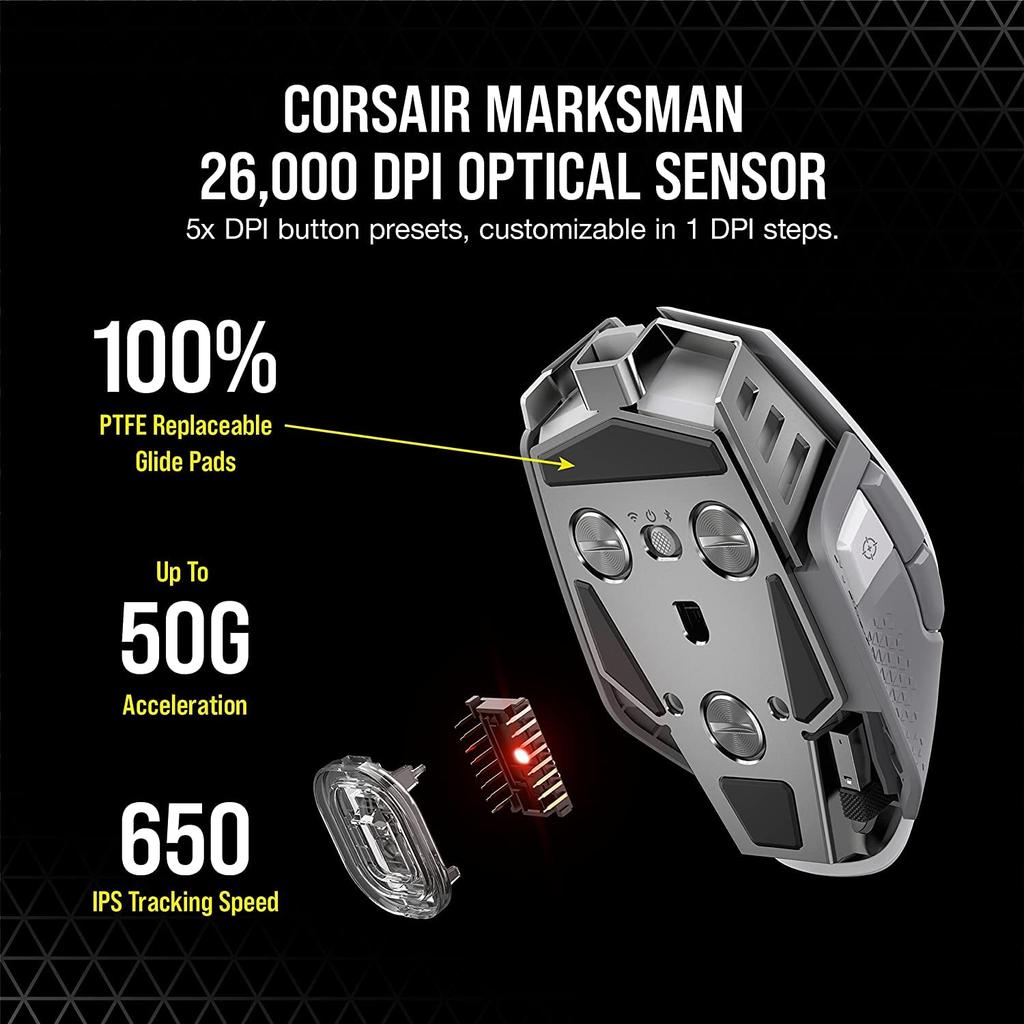 CORSAIR M65 RGB ULTRA WIRELESS настраиваемая беспроводная игровая мышь FPS белая CH-9319511-AP2