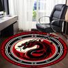 1pc Dragon YinYang Office Round Area Rug, Under Office Chairs Bedroom Living Room Home Decor, Room Deco, Available in Various Sizes 232
