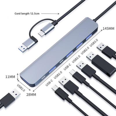 7 в 1 USB C Hub с 4 USB-портами PD Charging Type C Dock для ноутбука MacBook Pro Air