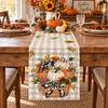 Leaves Pumpkin Table Runner Flower Halloween Tablecloth Thanksgiving Table Runner  Dining Table