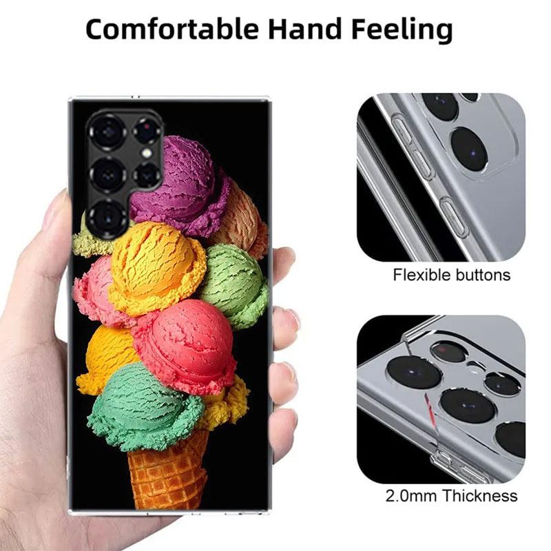 Colorful Ice Cream and Popsicles Cases Phone Case for Samsung Galaxy S26 Ultra S25 Edge S24 S23 FE S21 Plus S20 S22 S10 Cover TP