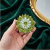Блестящая зеленая брошь-подсолнух со стразами, роскошная цветочная бутоньерка для женщин, свадебный, вечерний аксессуар