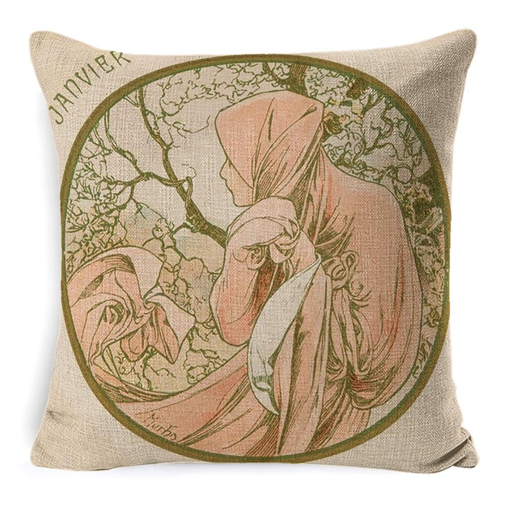 Подушка Древнегреческая мифология Поддержка поясницы Офисная подушка для дивана Домашняя подушка для кровати Прикроватная спинка