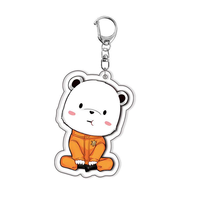 Layer One Piece Acrylic Double-Sided Luffy Keychain Anime Backpack Pendant