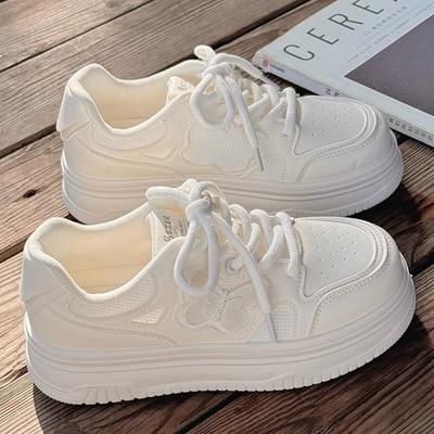 Сетчатые дышащие маленькие белые туфли женские туфли на платформе повседневные детские спортивные кеды