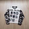 Magic Bear 2026 American Street Camo Long Sleeve Sweatshirt Teens Loose Fit Round Neck Waffle Fabric Casual Sport Top