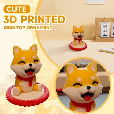 3D-печать милый мультфильм креативный сиба-ину настольный орнамент подвижная игрушка