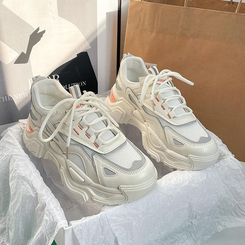 Модные весенне-осенне-зимние дизайнерские дышащие сетчатые туфли для женщин, модные спортивные кроссовки на платформе, женские однотонные Tenis De Mujer