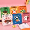 Cartoon Mini Desk Calendar Student Desktop Punch-in Decoration Calendar Cute Fruit Text Desk Calendar