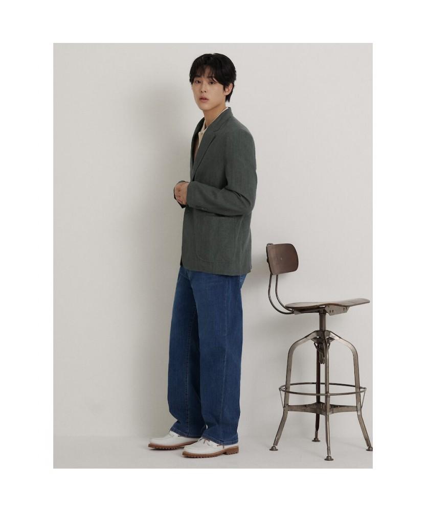 Beanpole Men Linen Melange Jacket Khaki