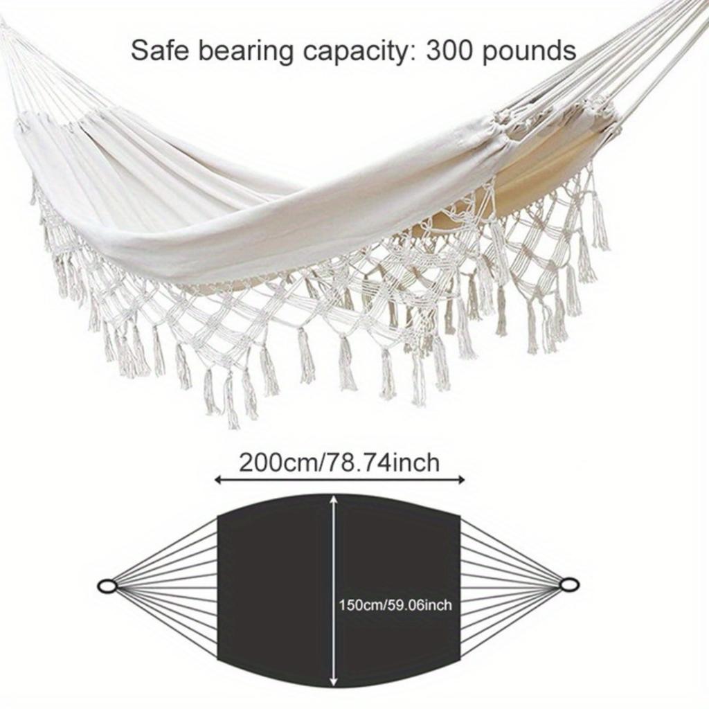 1 шт. Гамак с кисточками - Холщовое кресло-гамак для отдыха в помещении, для кемпинга и путешествий на открытом воздухе. Аксессуары для 3D-принтера. Только подставка для гамака